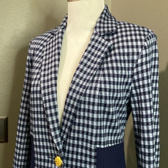 Cabi Checkup Blazer #5848 Navy & Periwinkle blue - Picture 5 of 14